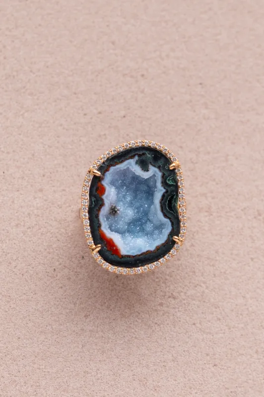 ROCKY ring, blue/black sold by Karolin Van Loon Womens