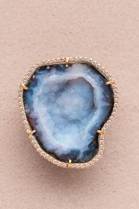 ROCKY ring, blue sold by Karolin Van Loon Womens