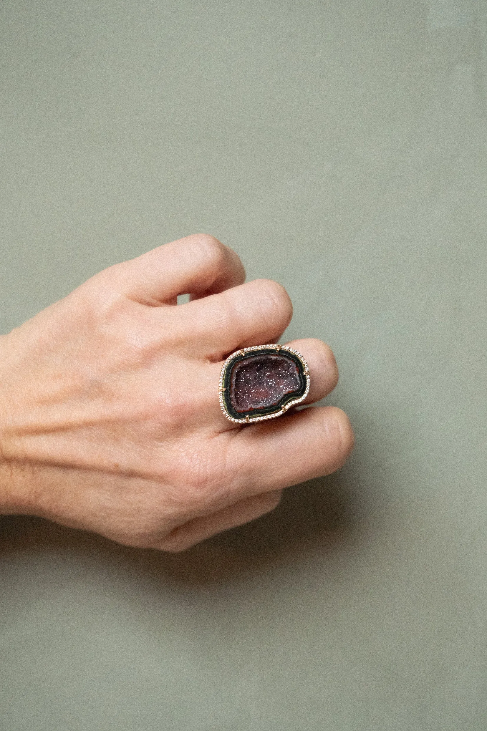 ROCKY ring, maroon sold by Karolin Van Loon Womens product image thumbnail 2