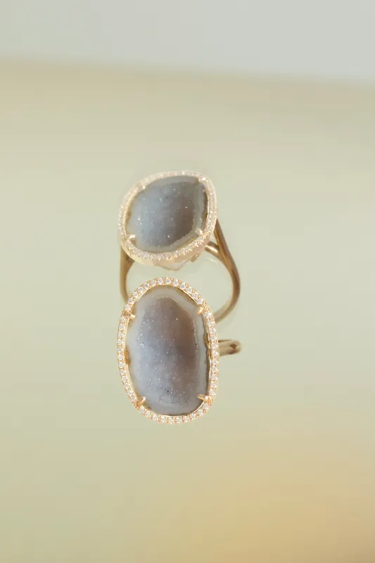 ROCKY ring, white sold by Karolin Van Loon Womens