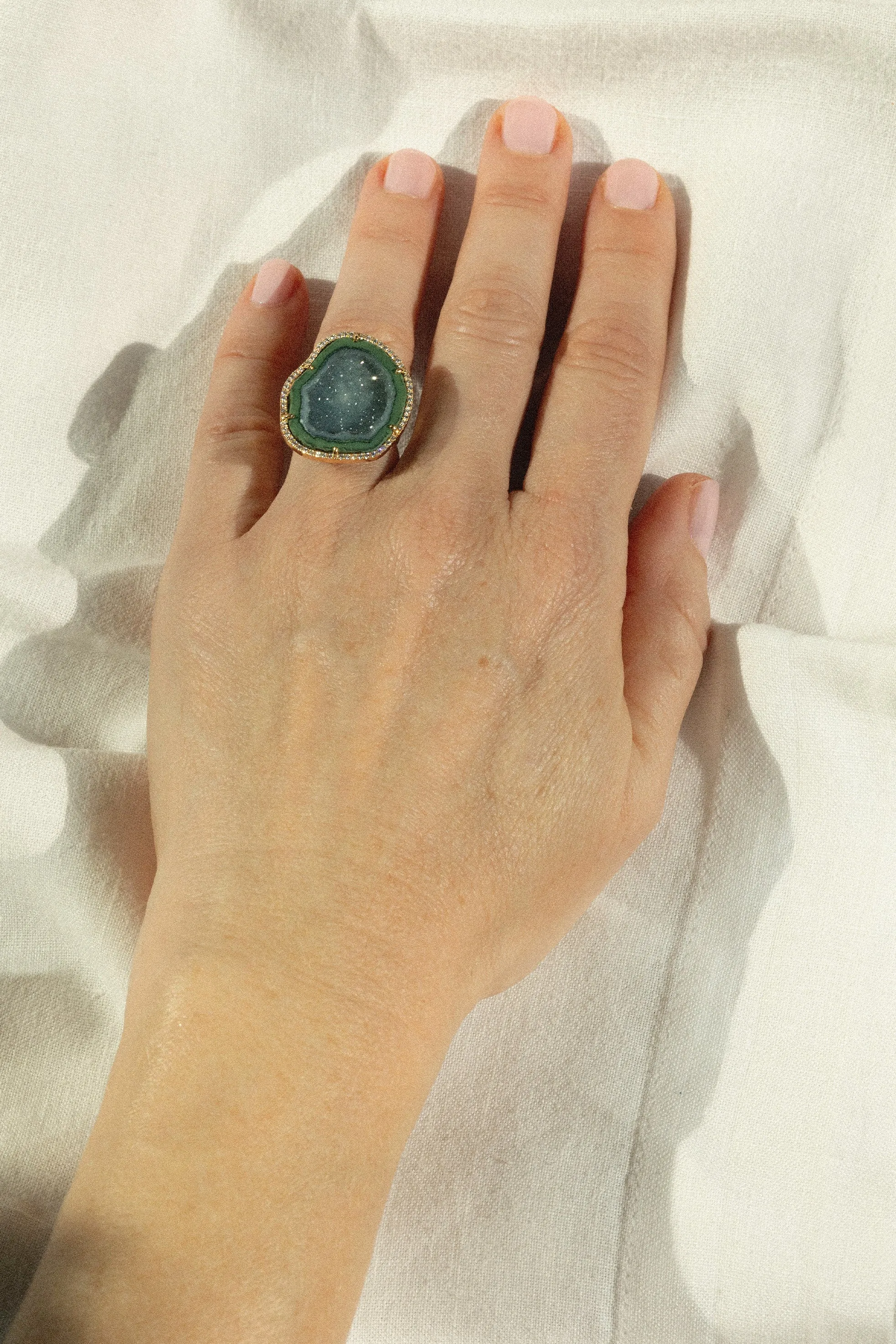 ROCKY ring, Forest green sold by Karolin Van Loon Womens product image thumbnail 2