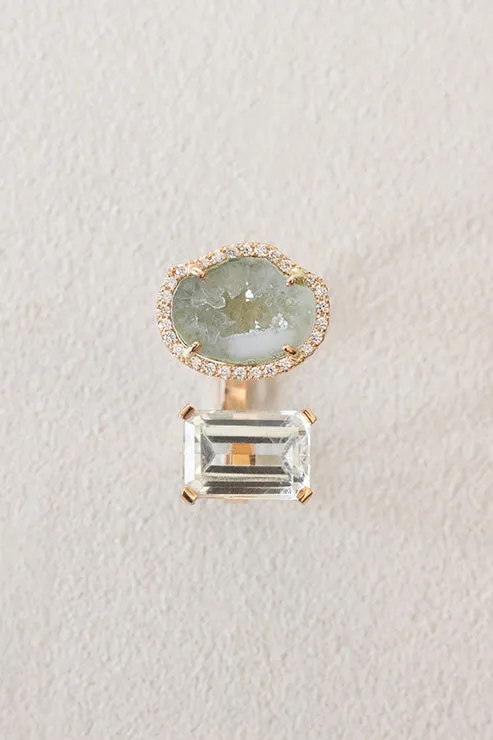 Rio ring, green sold by Karolin Van Loon Womens