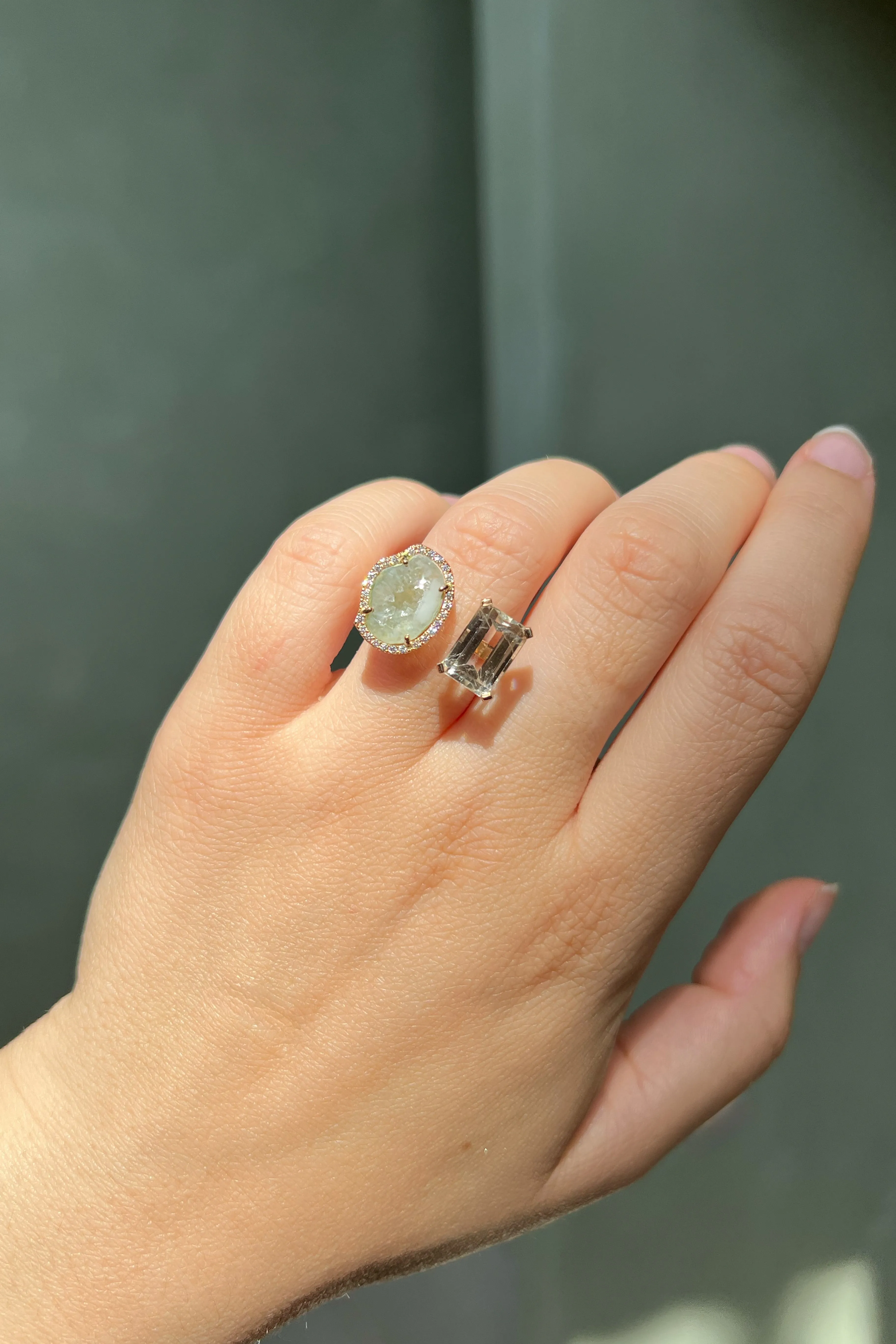 Rio ring, green sold by Karolin Van Loon Womens product image thumbnail 3