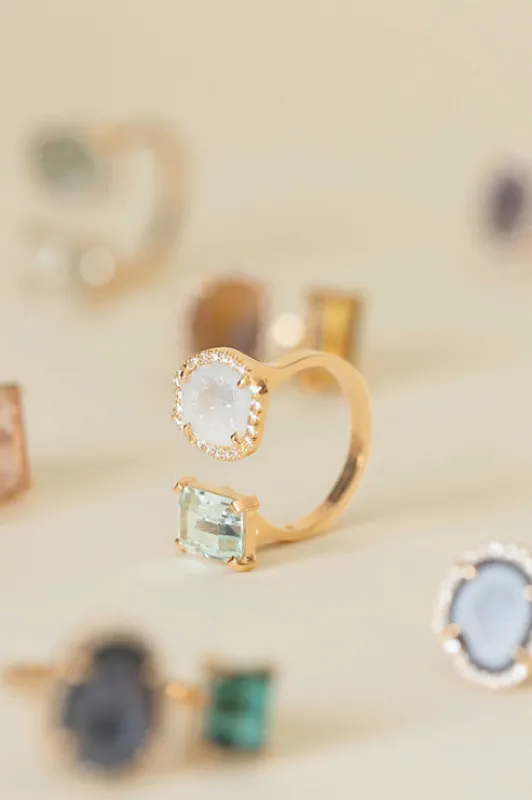 Rio ring, white blue sold by Karolin Van Loon Womens