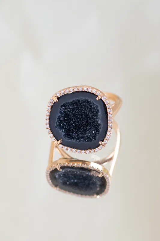 ROCKY ring, black sold by Karolin Van Loon Womens