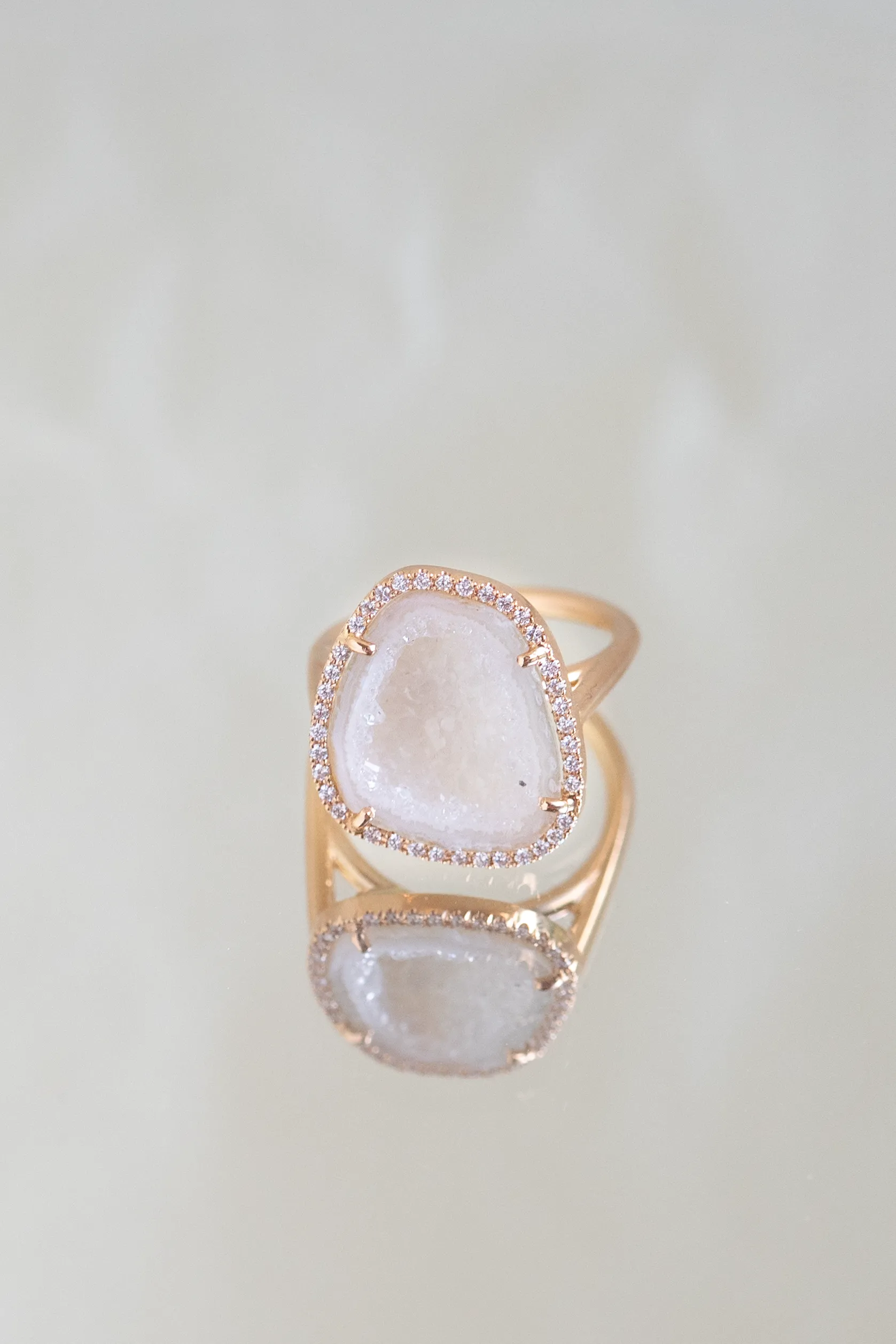 ROCKY ring, white sold by Karolin Van Loon Womens