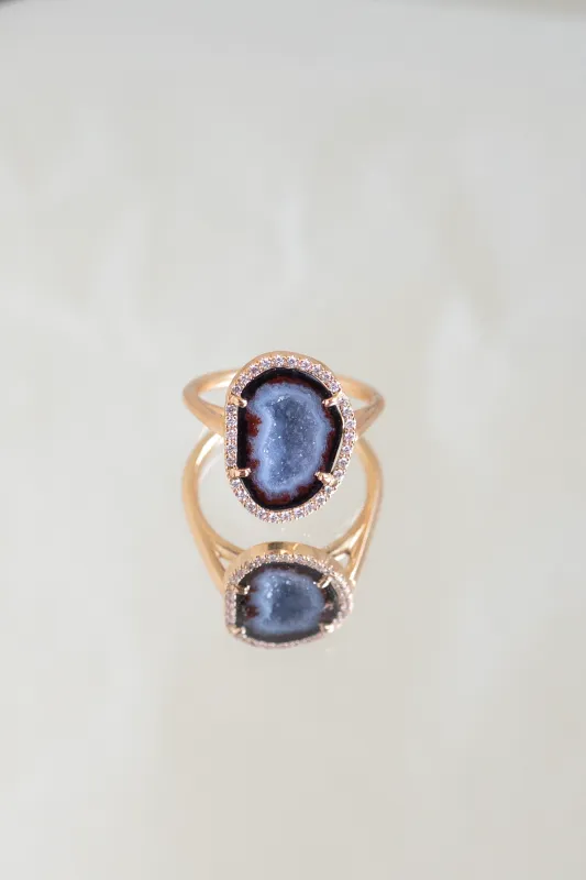 ROCKY ring, ice blue sold by Karolin Van Loon Womens