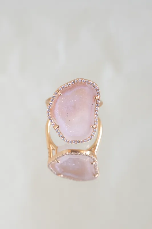 ROCKY ring, light pink sold by Karolin Van Loon Womens