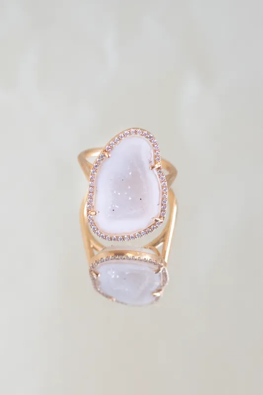 ROCKY ring, white sold by Karolin Van Loon Womens