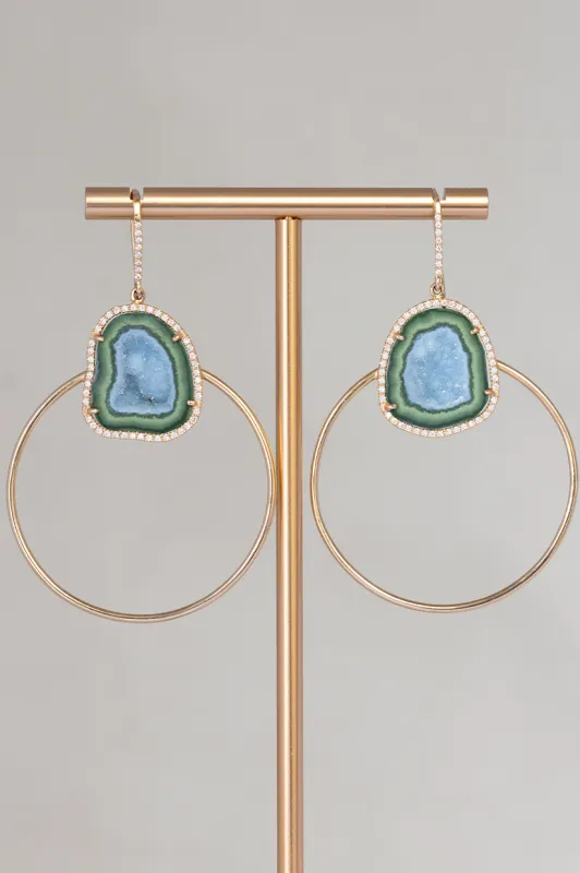 JADE earrings, green blue sold by Karolin Van Loon Womens