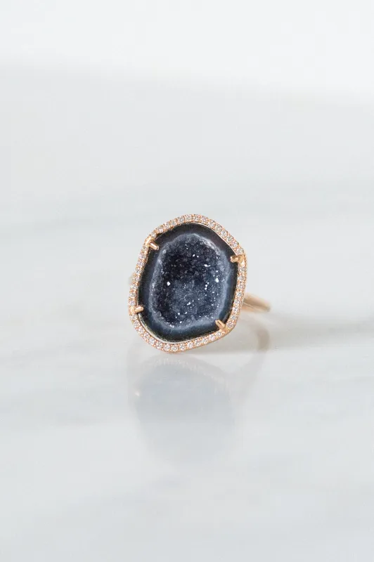 ROCKY ring, midnight sold by Karolin Van Loon Womens