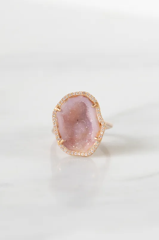 ROCKY ring, Pink sold by Karolin Van Loon Womens