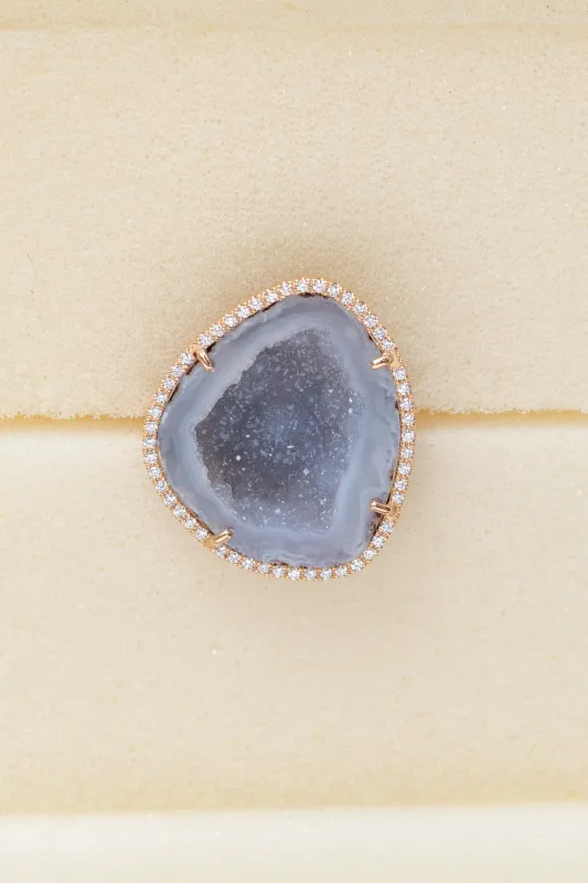 ROCKY ring, blue grey sold by Karolin Van Loon Womens