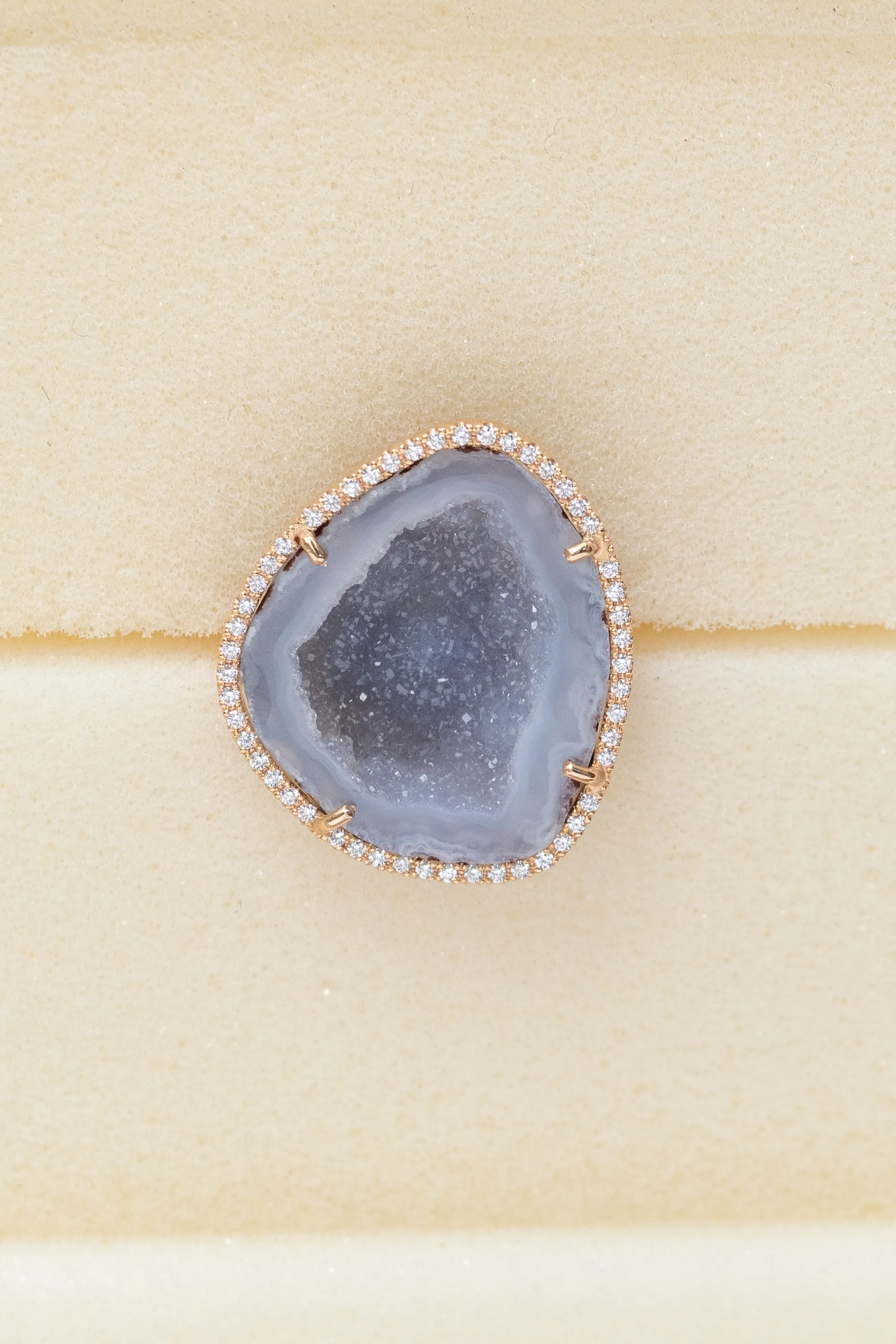 ROCKY ring, blue grey sold by Karolin Van Loon Womens