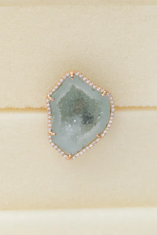ROCKY ring, mint green sold by Karolin Van Loon Womens