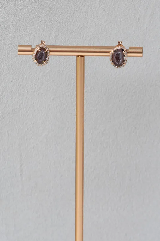 APRIL studs, berry red sold by Karolin Van Loon Womens