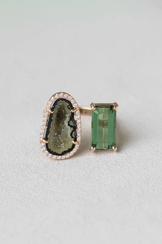 Rio ring, green sold by Karolin Van Loon Womens