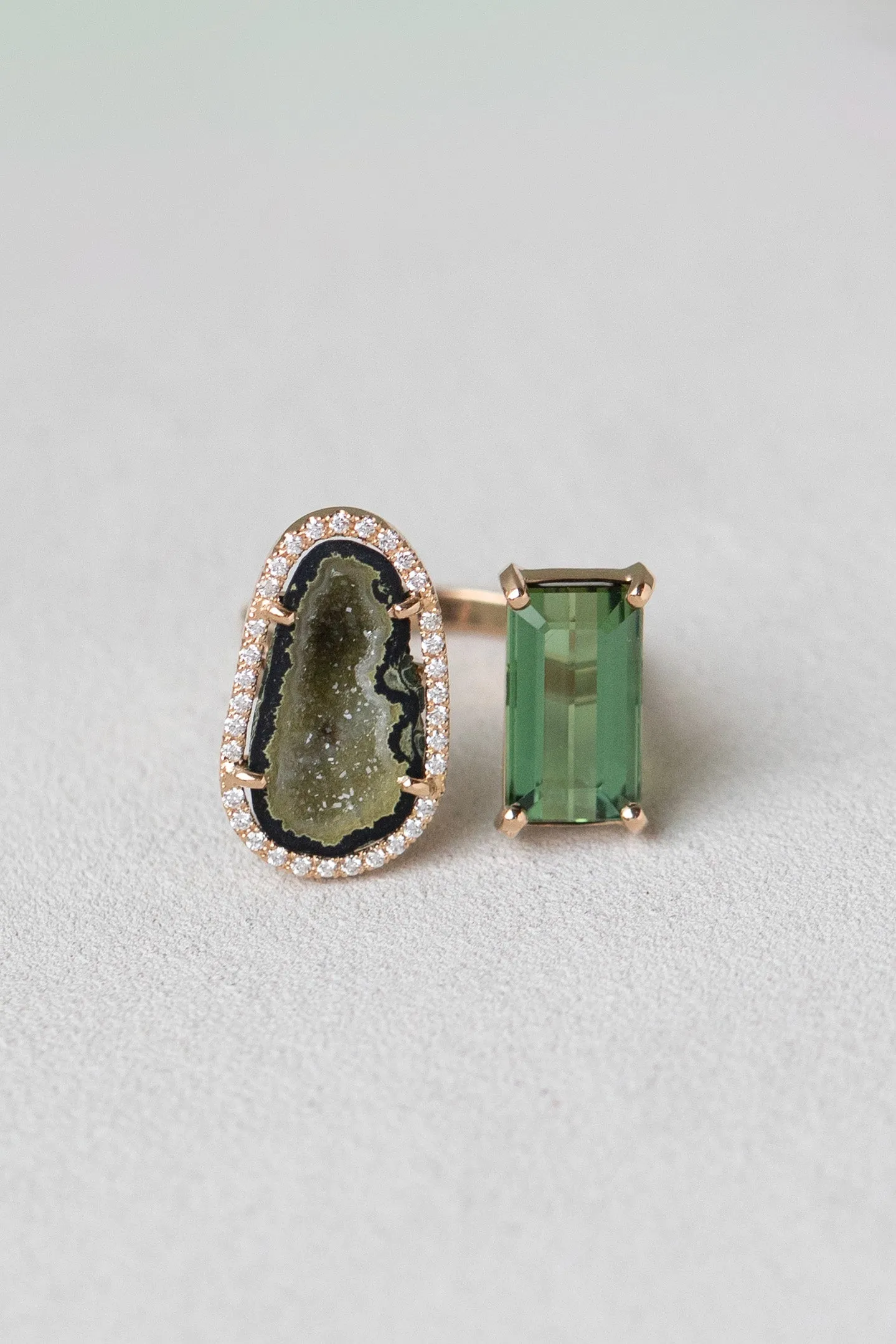 Rio ring, green sold by Karolin Van Loon Womens