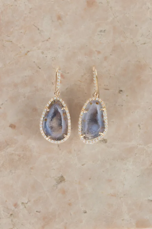 ALISON earrings, blue/brown sold by Karolin Van Loon Womens