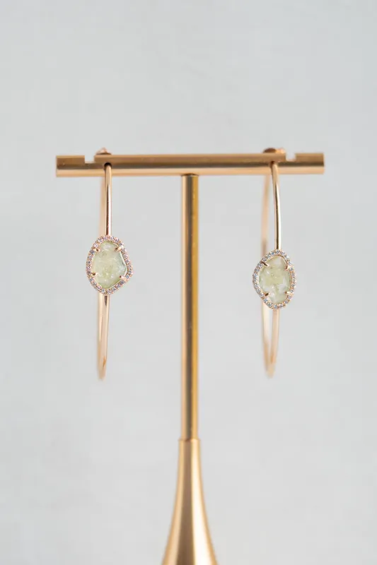 Talia earrings, light green sold by Karolin Van Loon Womens