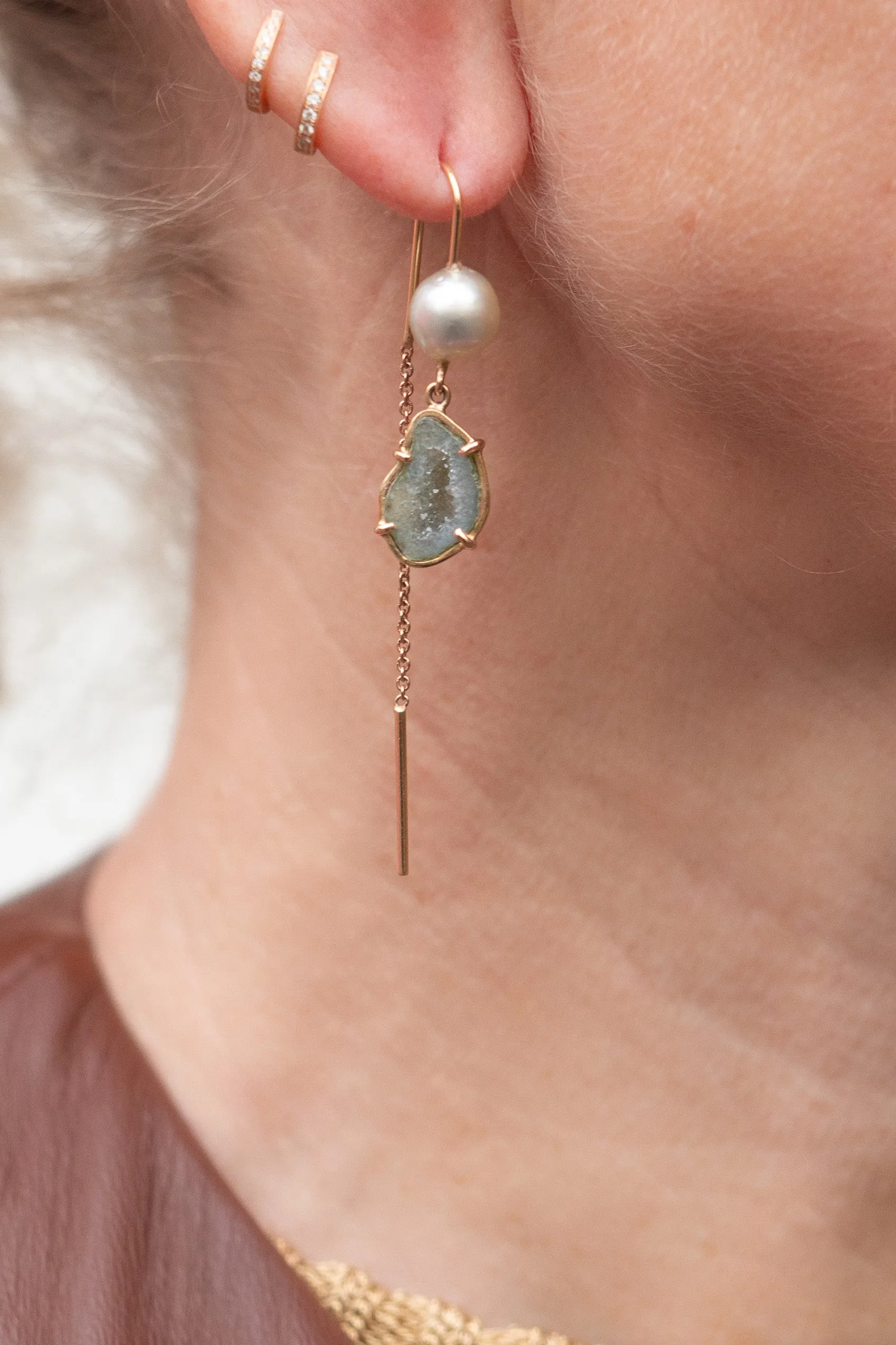 Manou earrings, green turquoise sold by Karolin Van Loon Womens product image thumbnail 2