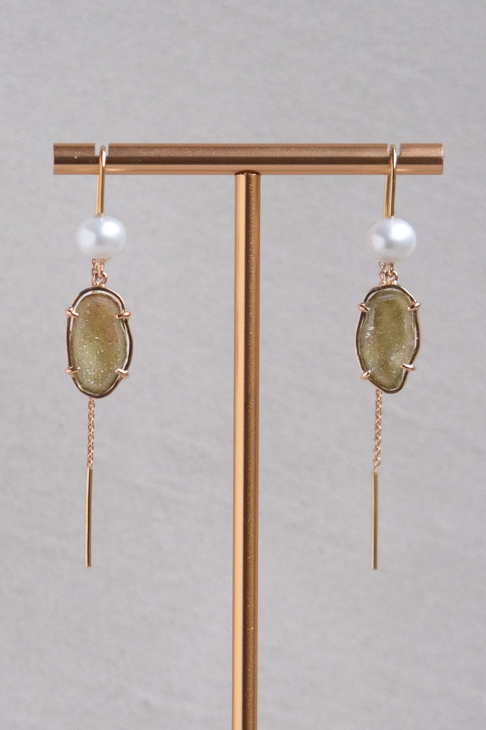 Manou earrings, green sold by Karolin Van Loon Womens