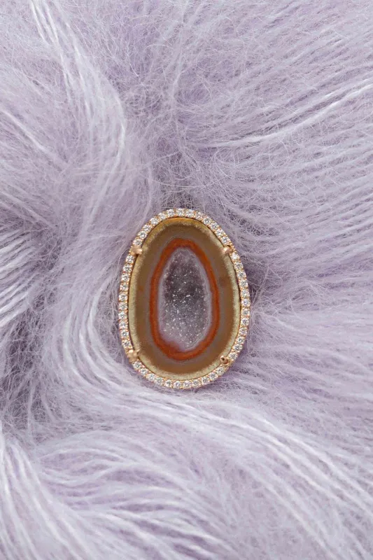 ROCKY ring, purple brown sold by Karolin Van Loon Womens