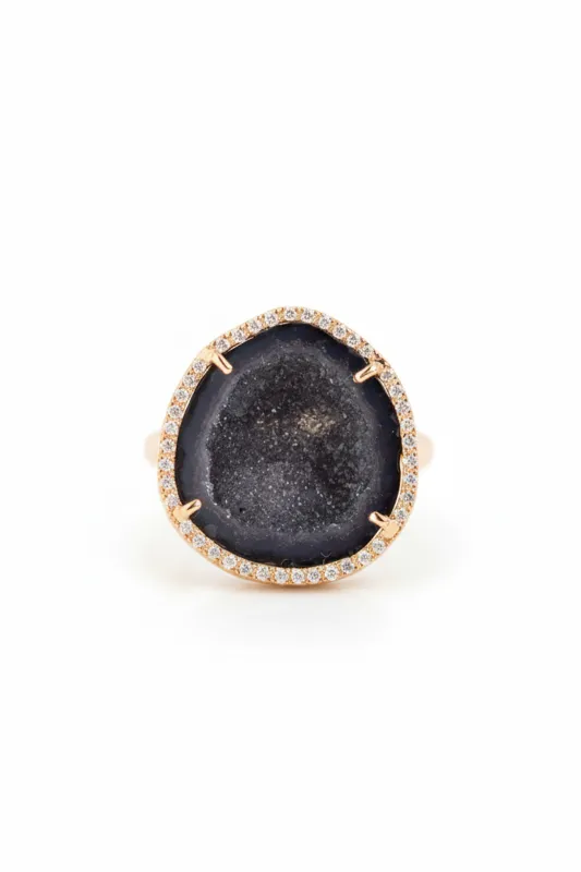 ROCKY ring, black sold by Karolin Van Loon Womens