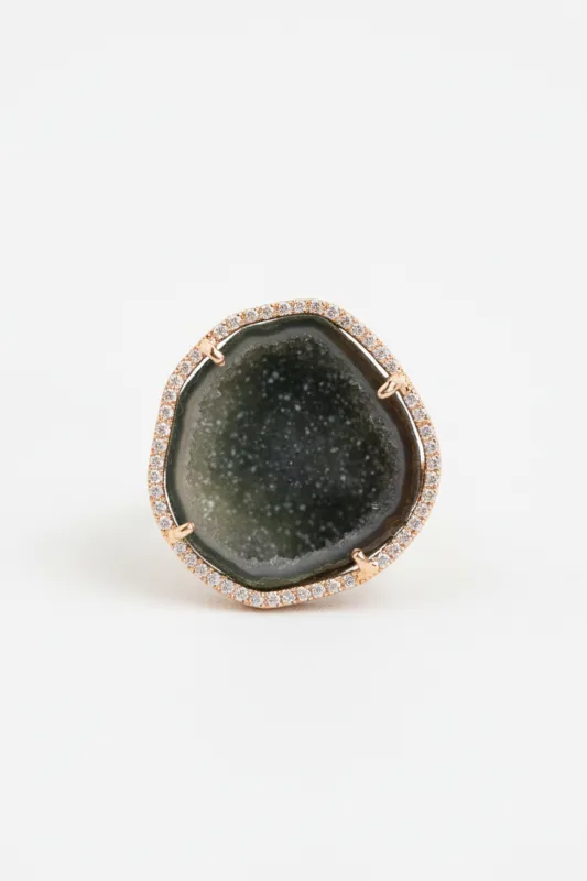 ROCKY ring, green sold by Karolin Van Loon Womens