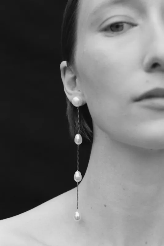 MEDIUM PEARL DROP EARRINGS sold by Sophie Buhai Womens