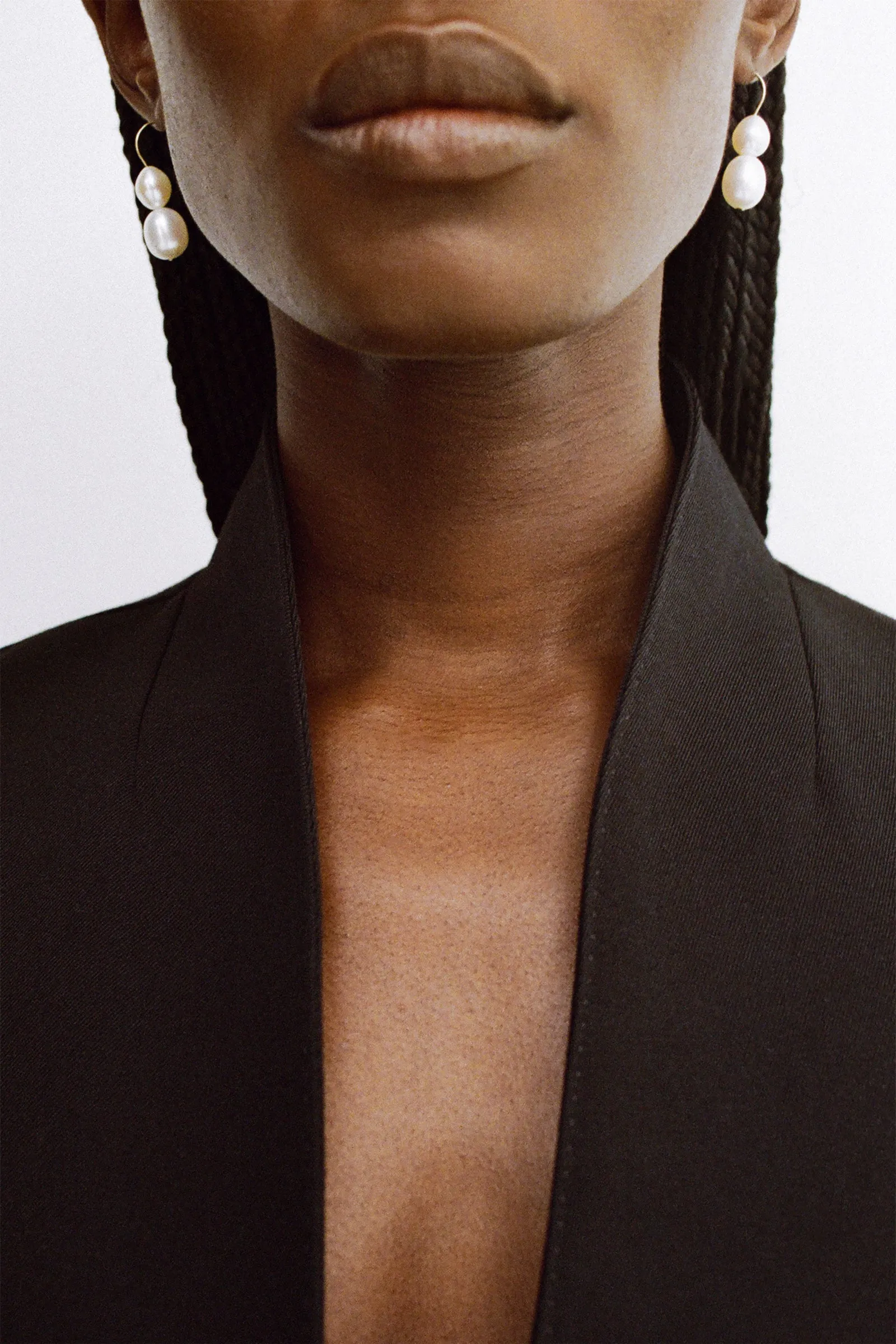 GOLD DOUBLE PEARL EARRINGS sold by Sophie Buhai Womens product image thumbnail 3