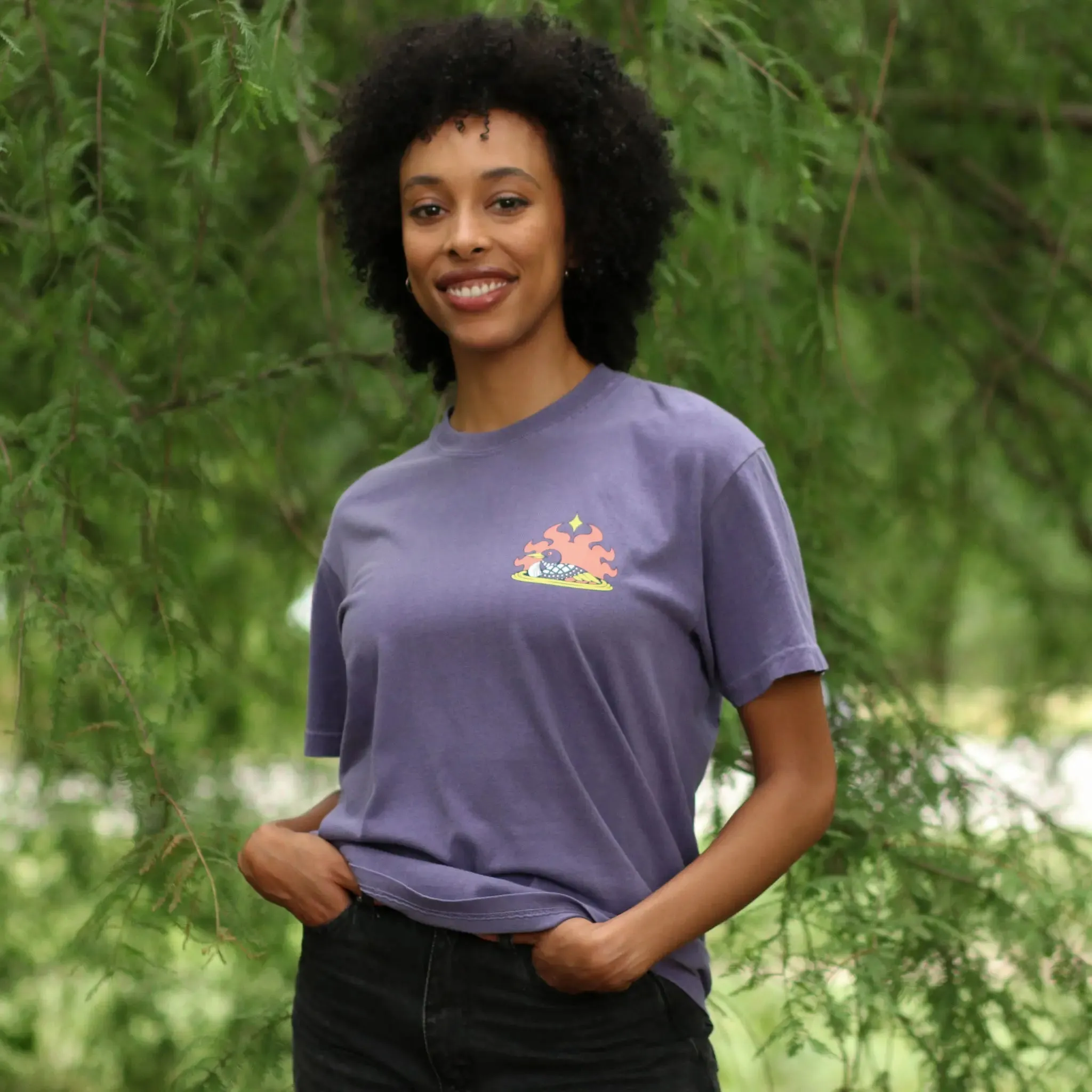 Cosmic Loons Tee sold by Bird Collective product image thumbnail 4
