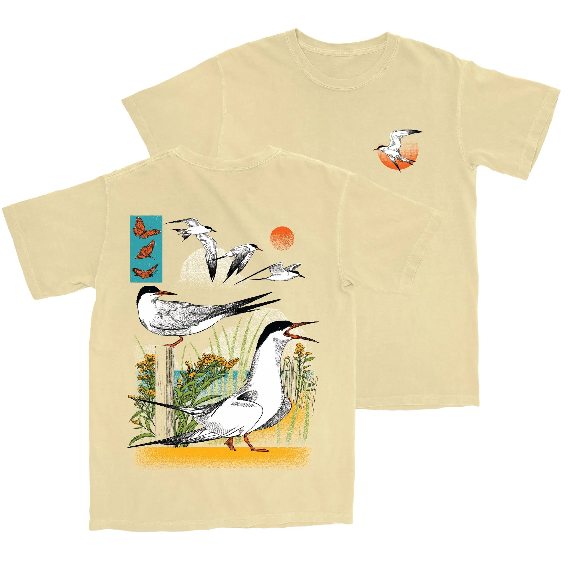 Terns of Great Gull Island Tee sold by Bird Collective
