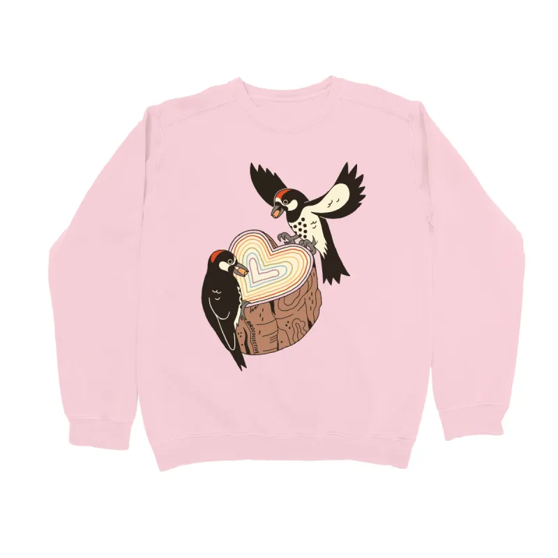 Acorn Woodpecker Pride Sweatshirt sold by Bird Collective