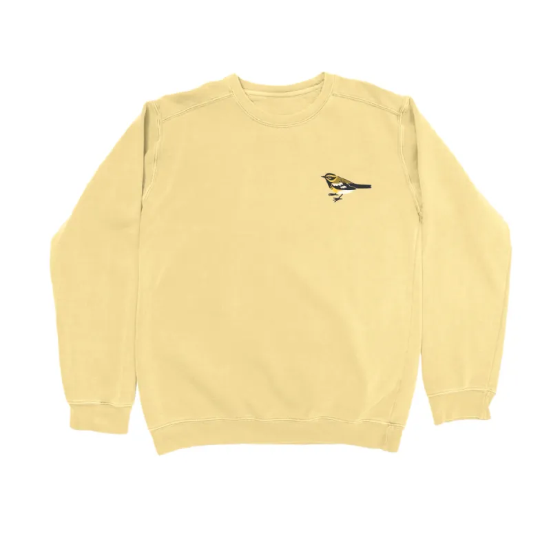 Townsend's Warbler Embroidered Sweatshirt sold by Bird Collective