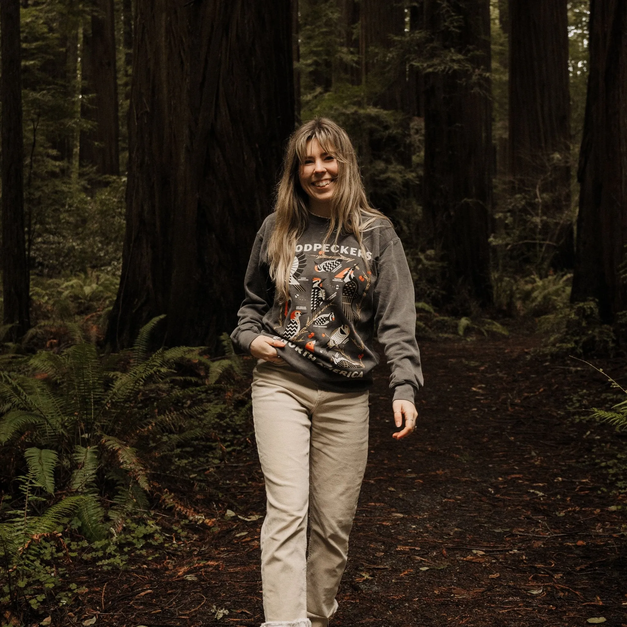 Woodpeckers of North America Sweatshirt sold by Bird Collective product image thumbnail 3