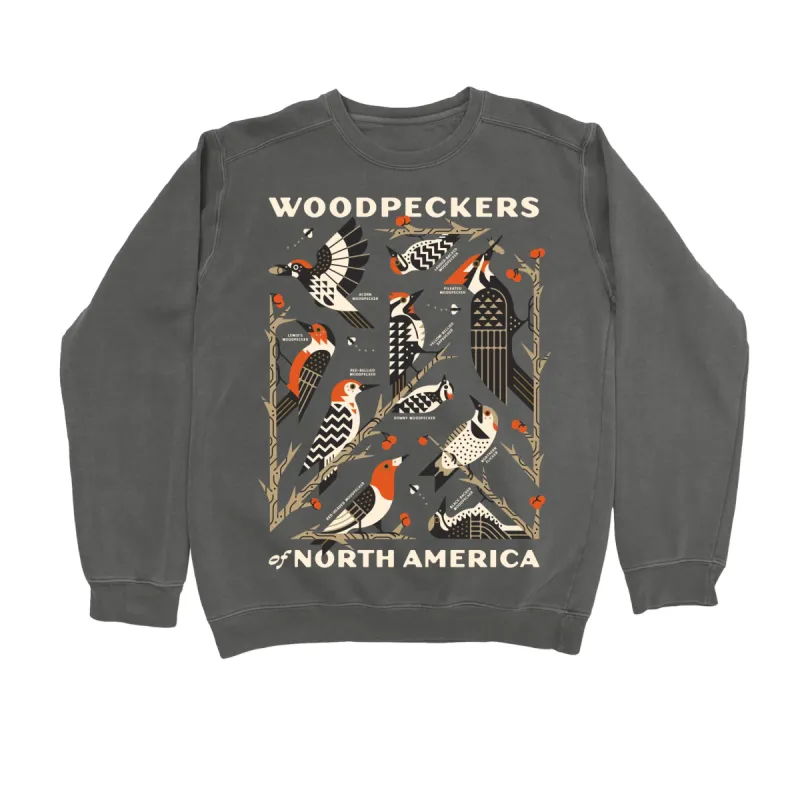 Woodpeckers of North America Sweatshirt sold by Bird Collective