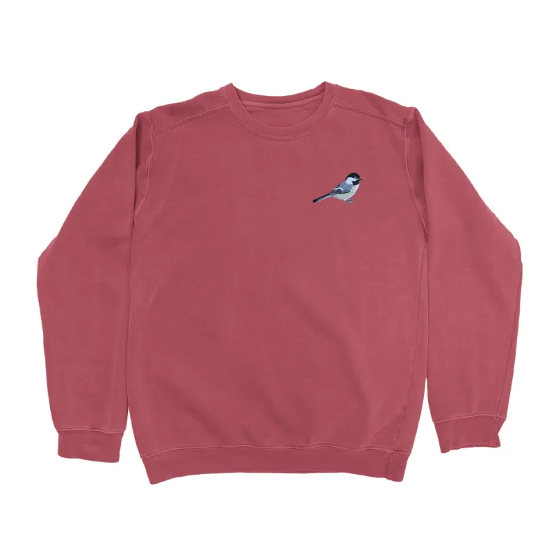 Chickadee Embroidered Sweatshirt sold by Bird Collective