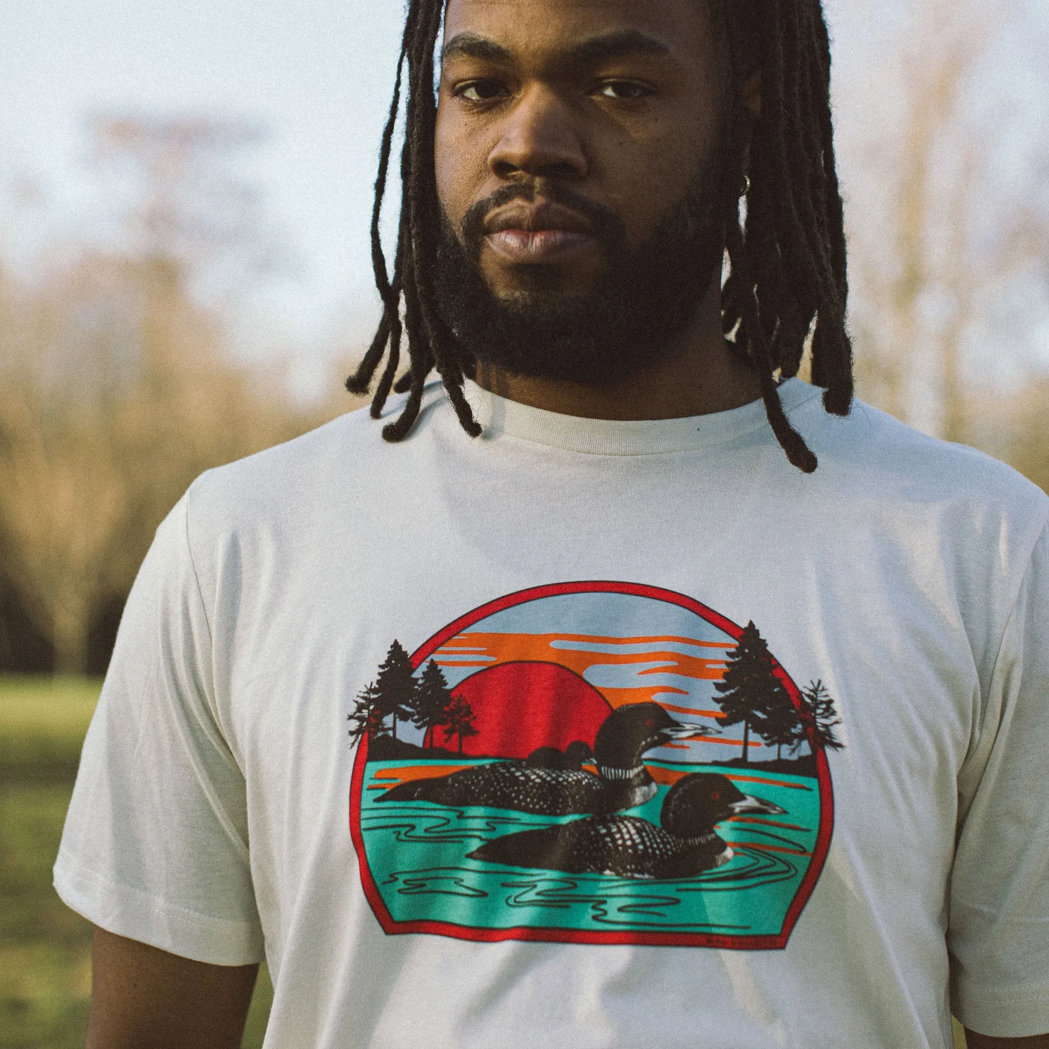 Retro Common Loon Lightweight Tee sold by Bird Collective product image thumbnail 5