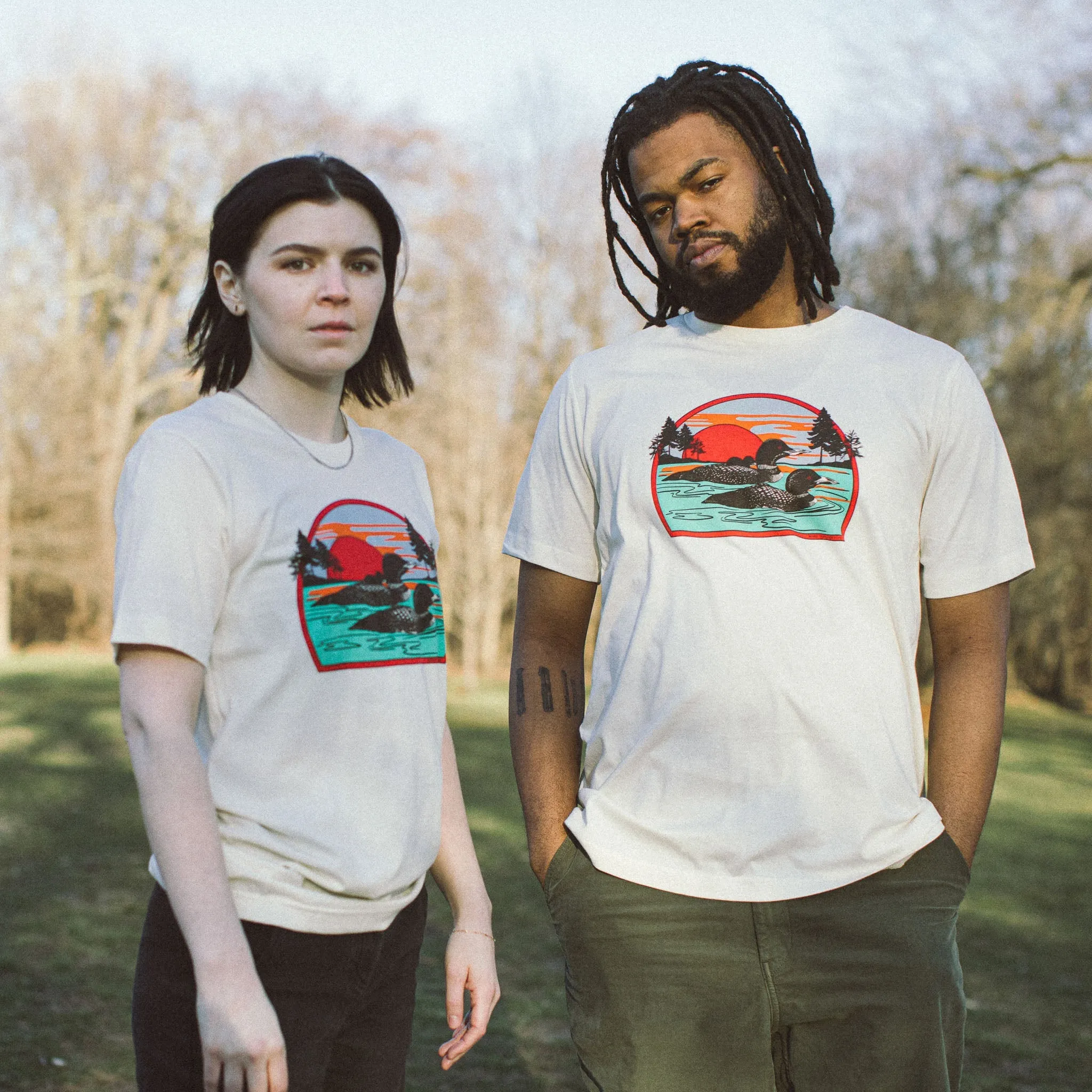 Retro Common Loon Lightweight Tee sold by Bird Collective product image thumbnail 2