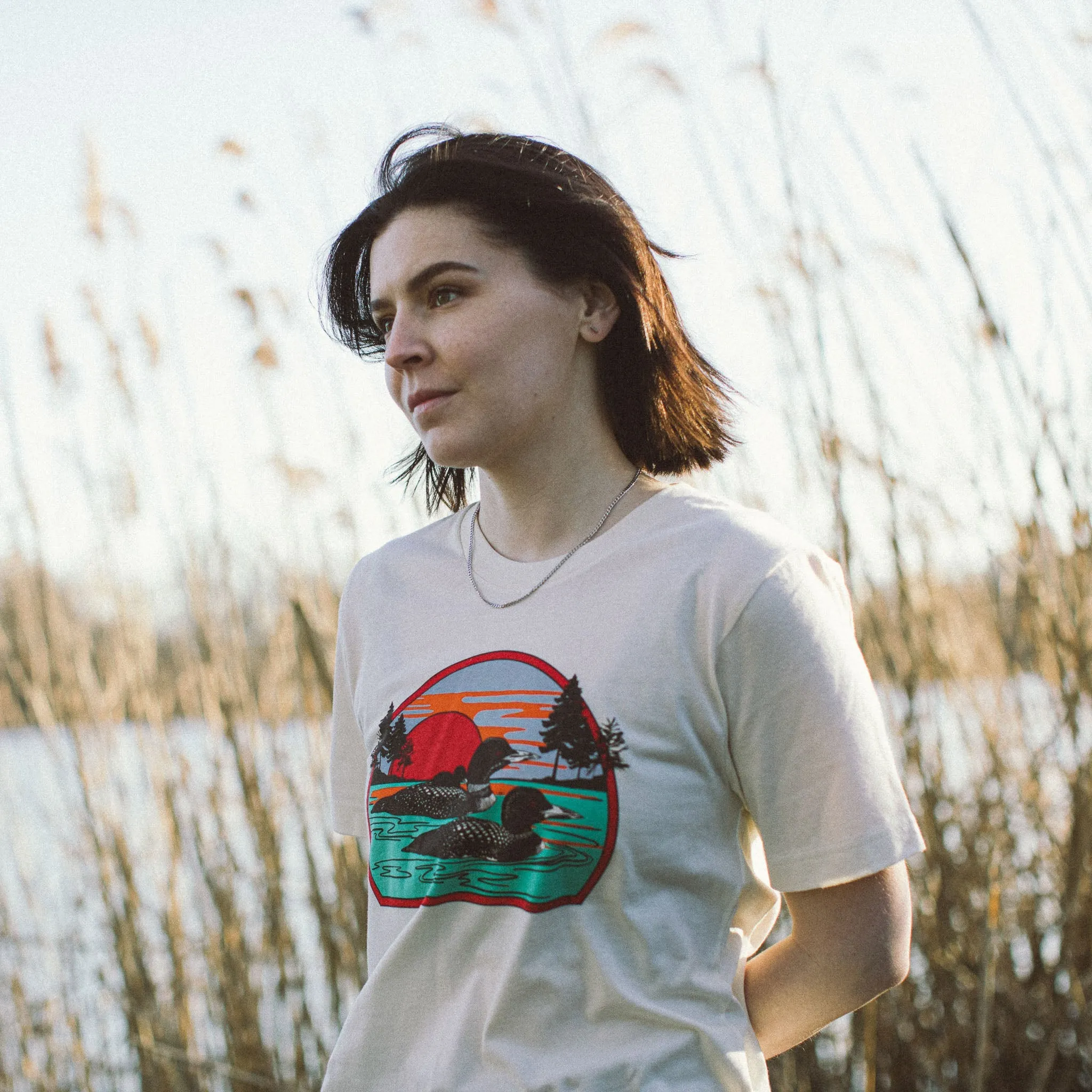 Retro Common Loon Lightweight Tee sold by Bird Collective product image thumbnail 4
