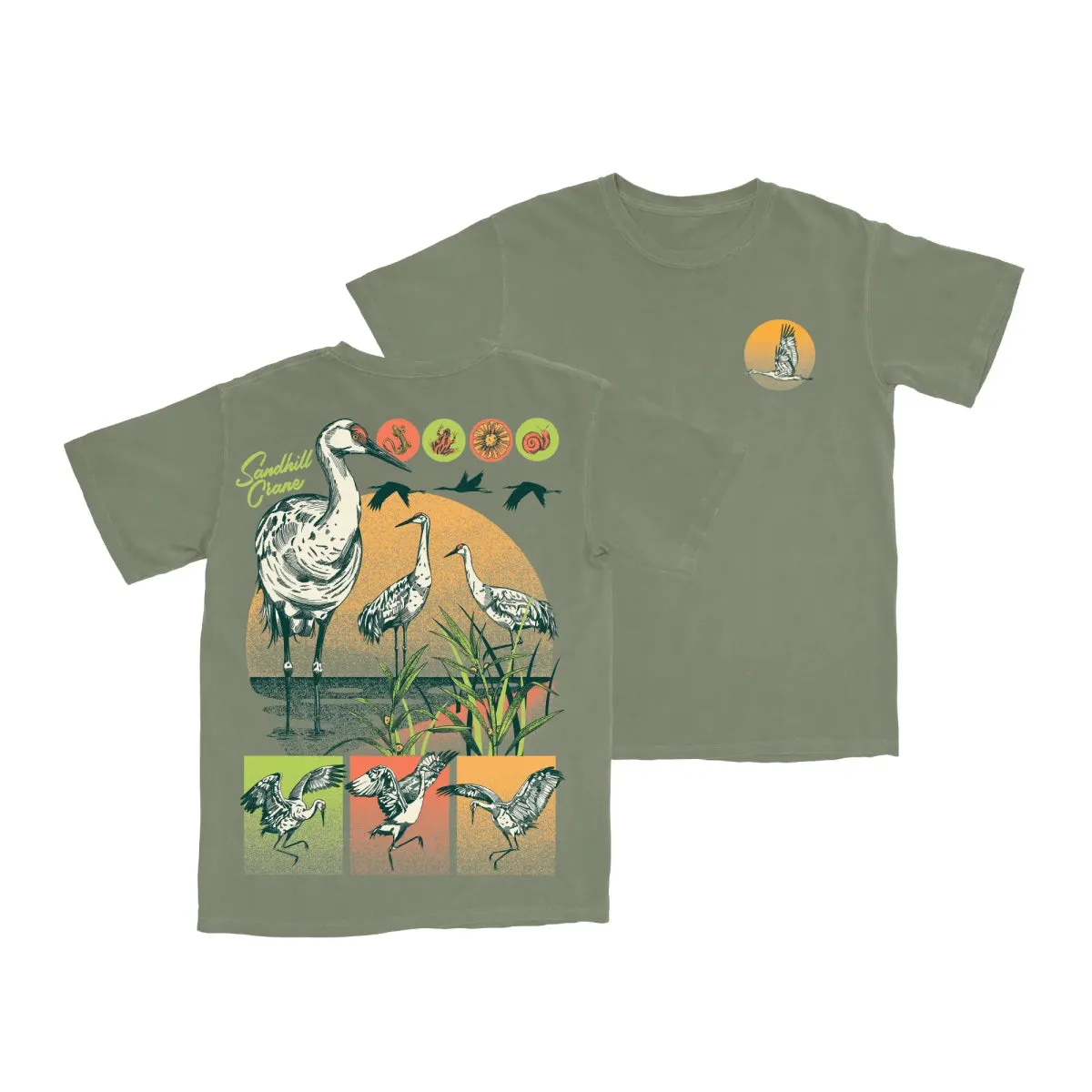 Sandhill Crane Tee sold by Bird Collective