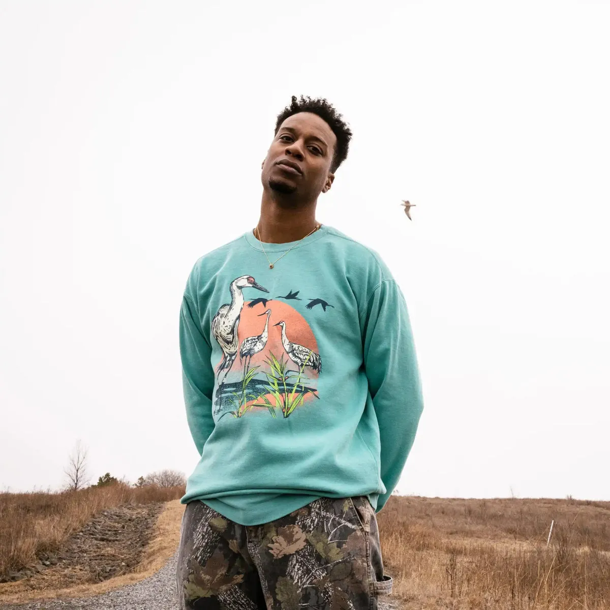 Sandhill Crane Sweatshirt sold by Bird Collective product image thumbnail 3