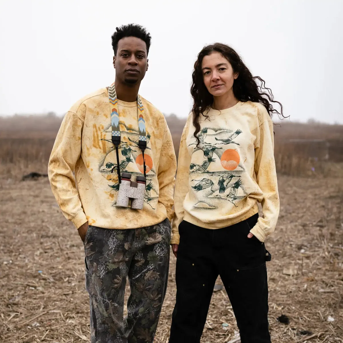 Whooping Crane Tie Dye Sweatshirt sold by Bird Collective product image thumbnail 3