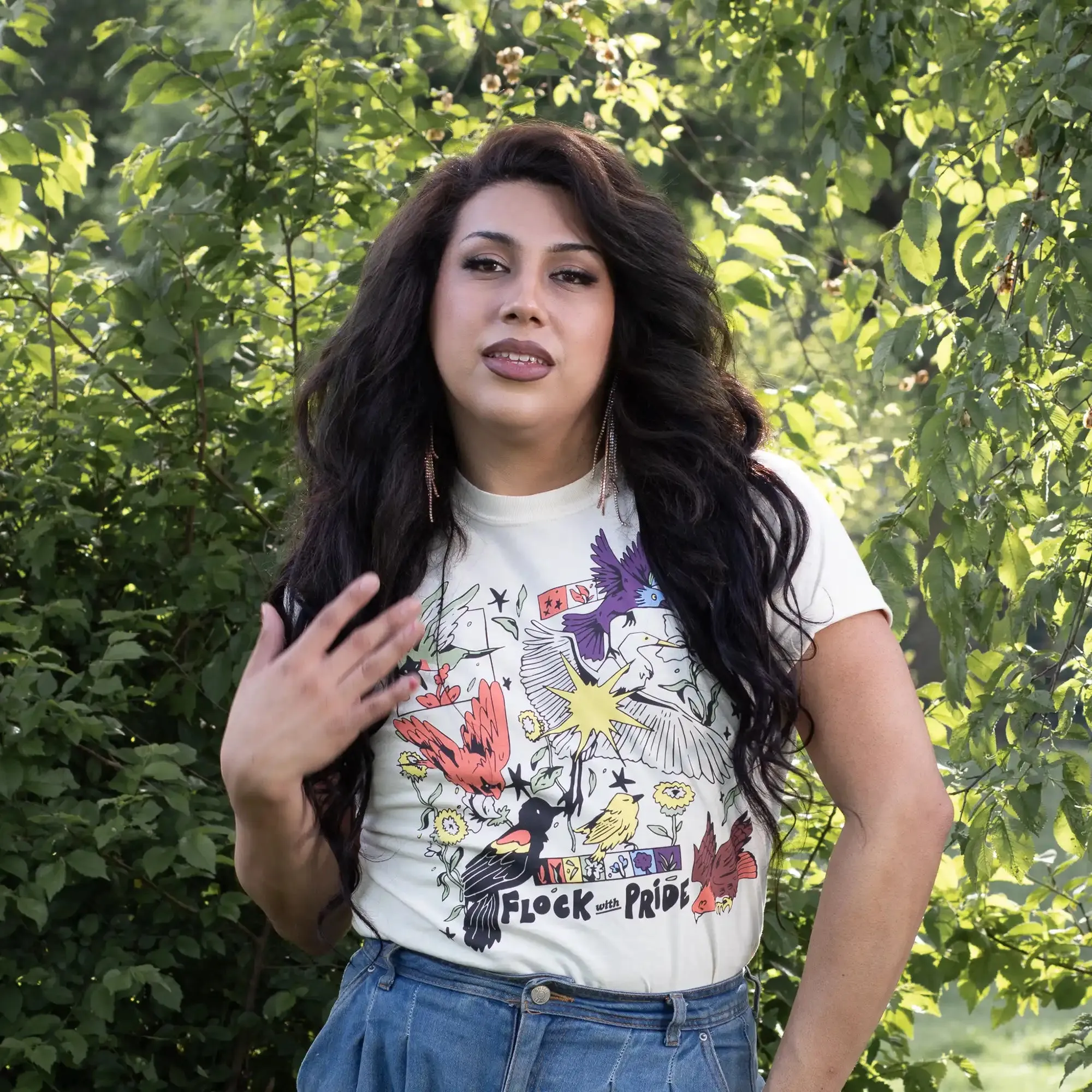 Flock With Pride T-Shirt sold by Bird Collective product image thumbnail 5