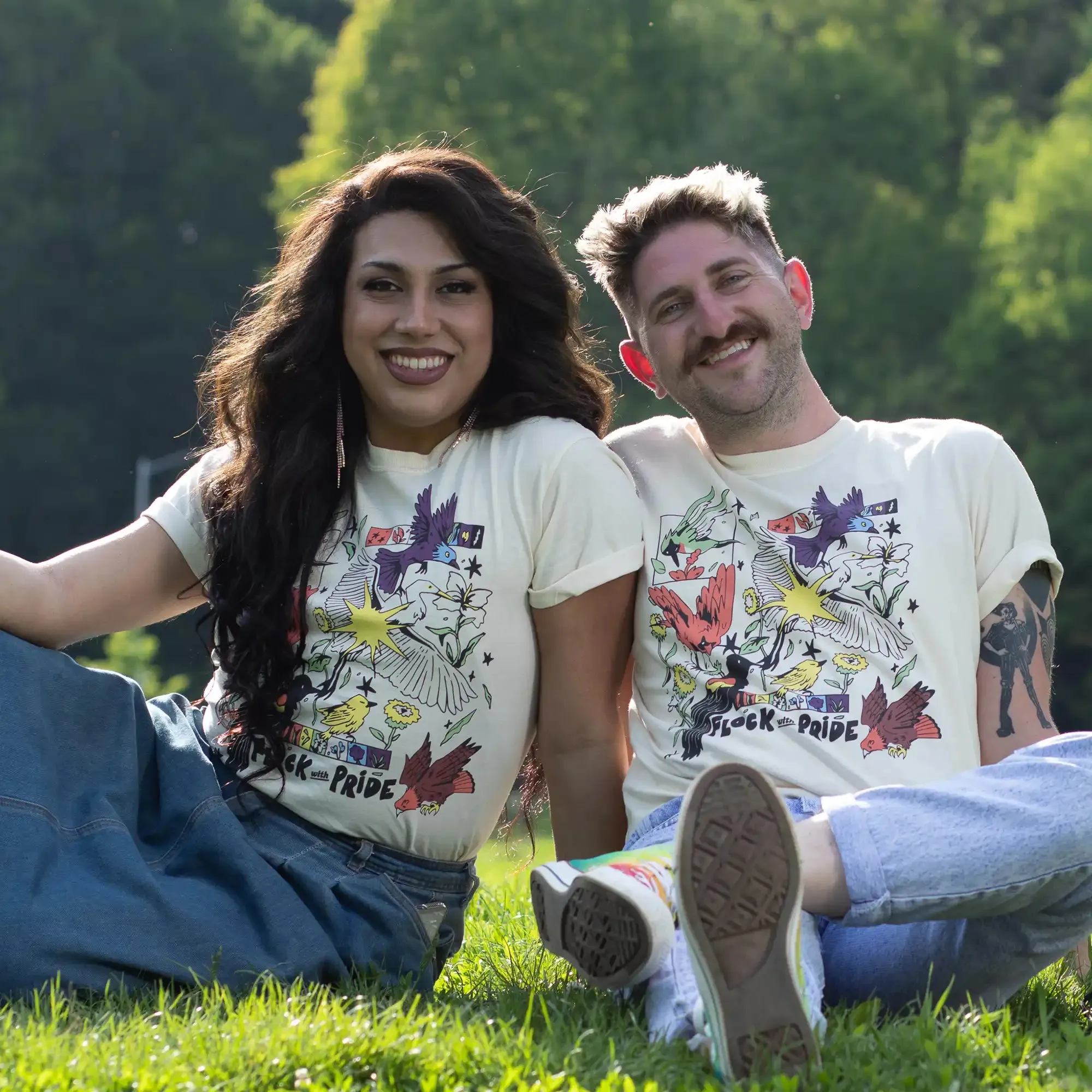 Flock With Pride T-Shirt sold by Bird Collective product image thumbnail 4