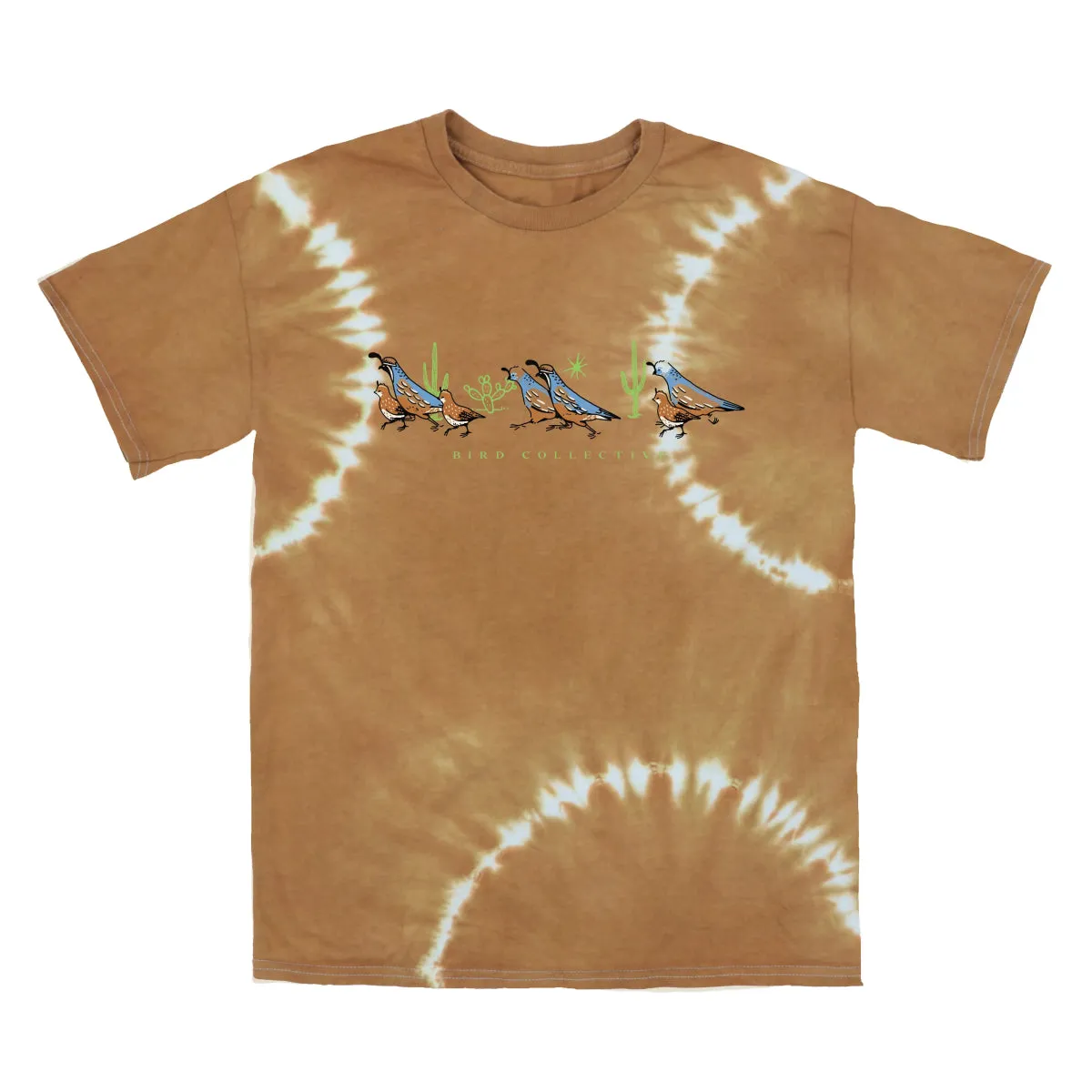 California Quail Tie Dye Tee sold by Bird Collective