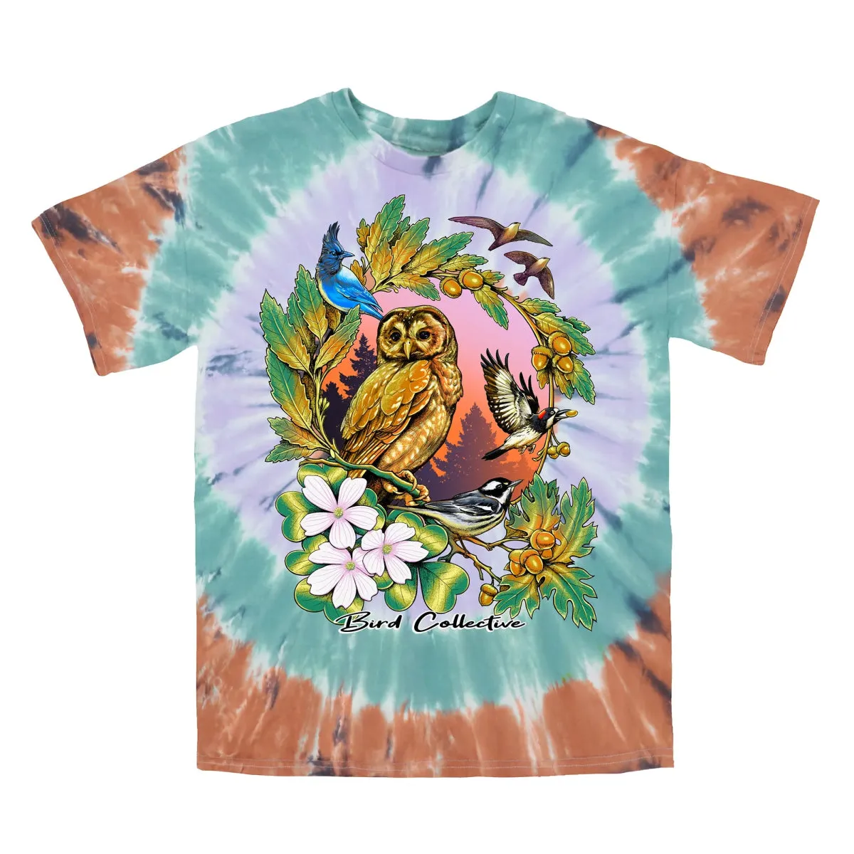California Forests Tie Dye Tee sold by Bird Collective