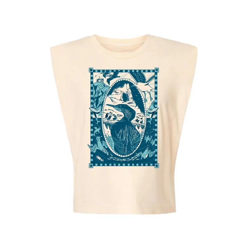 Farallon Islands Boxy Muscle Tank sold by Bird Collective