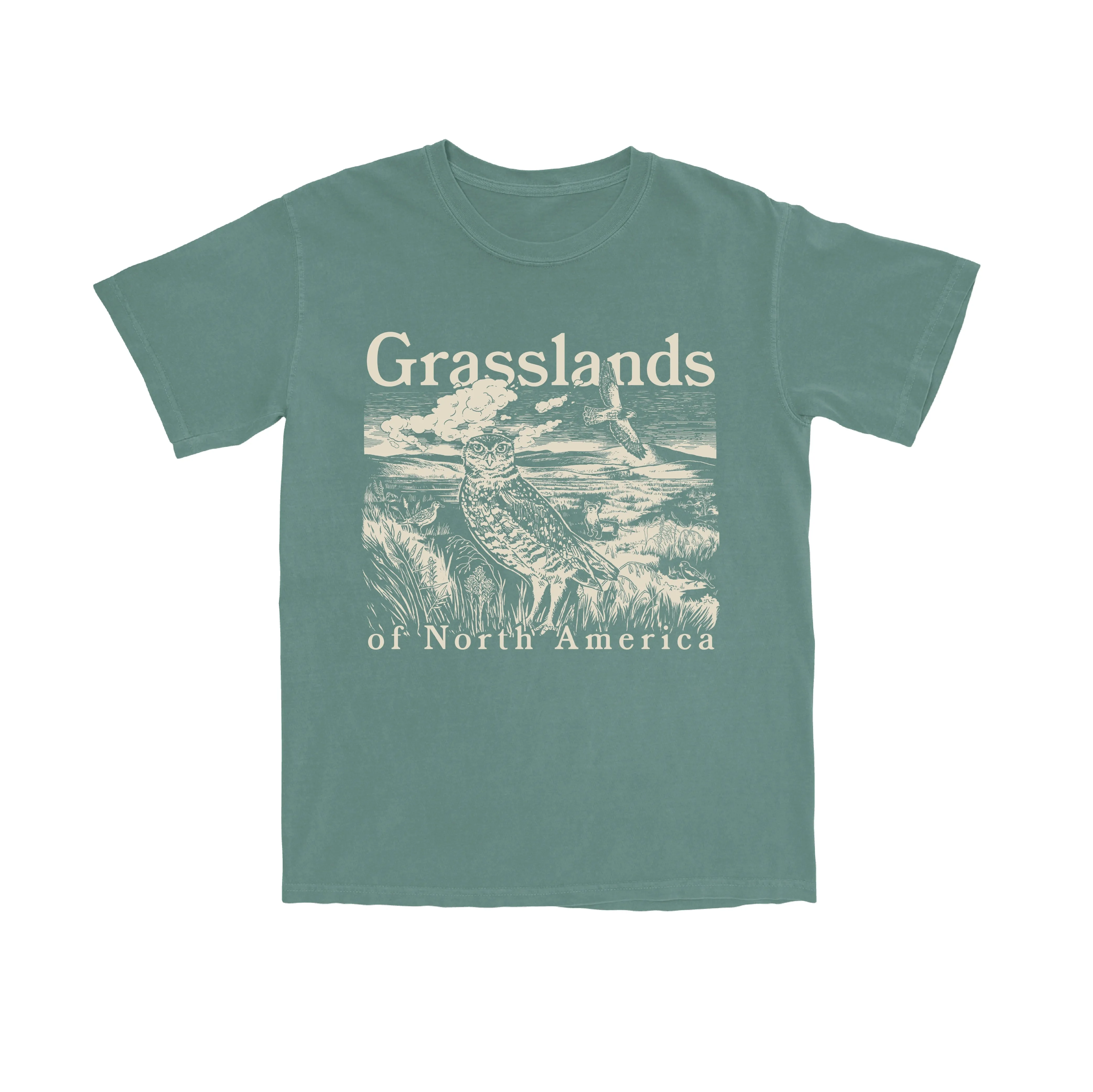 Grasslands Tee sold by Bird Collective